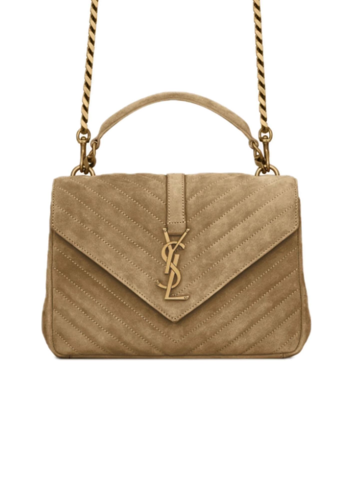 College in quilted suede YSL